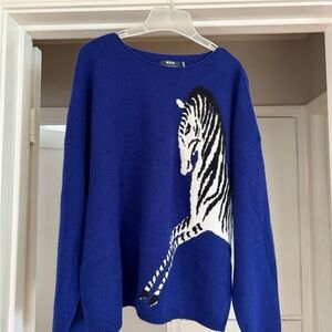 Maeve Cashmere Zebra Sweater